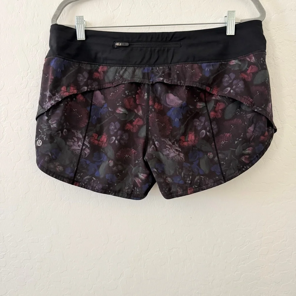 Lululemon Floral Speed Up Shorts 4”